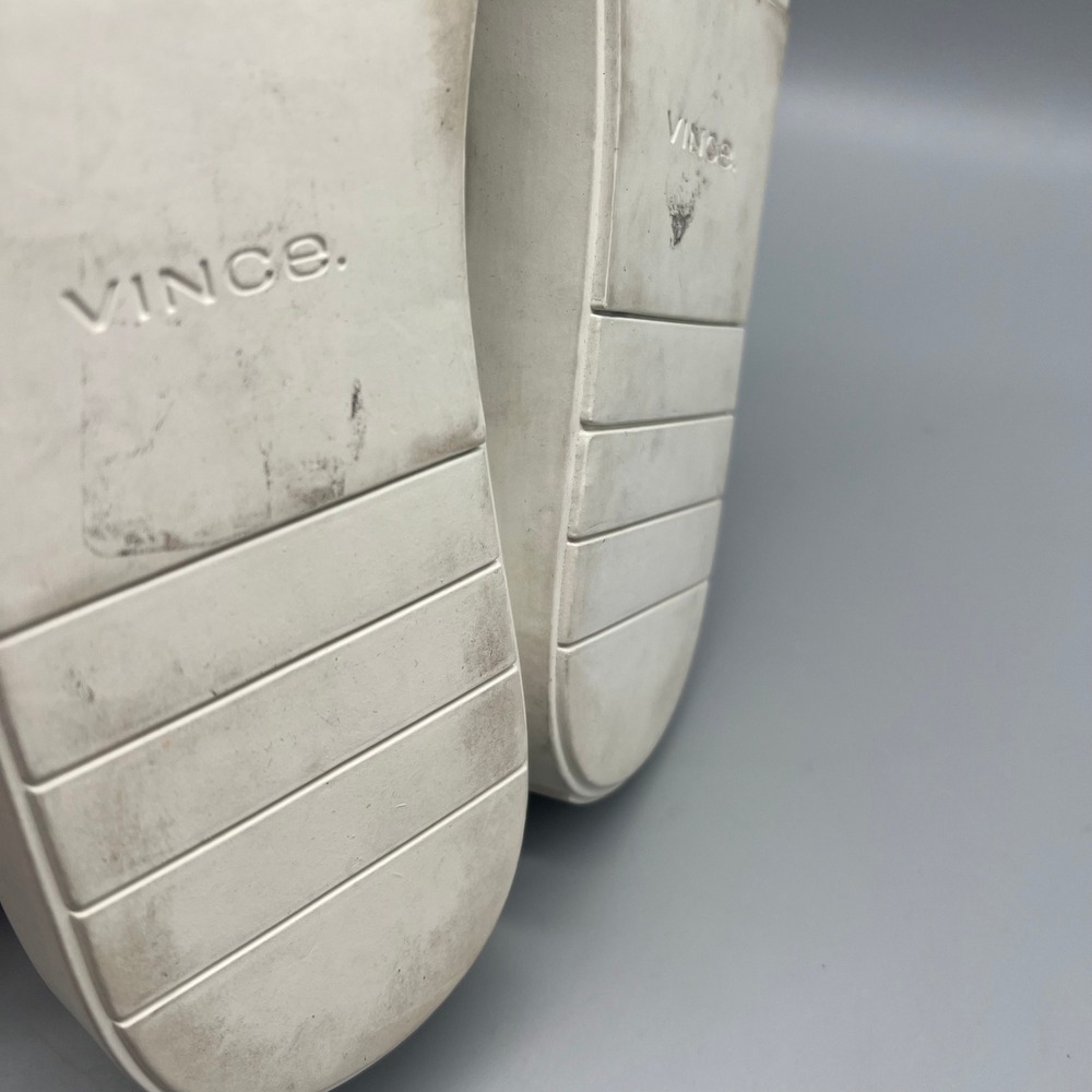 Vince Blair Perforated Leather Slip On Sneakers Taupe Grey Womens 9.5 M EUR 39.5 - Picture 7 of 9